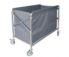 NOALED Scaffale di stoccaggio Carrello di Servizio Carrello Medico Strumento di Lino Pieghevole per Hotel/Lobby/Club, Carrello di stoccaggio Mobile con Ruota Universale; Freno, Carrel