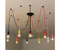 Naso vestiti shop colore multi stanza Hängende proiettore finestra sala da pranzo salotto-Cafe personalità creativa lampadari e colorati ragno ciondolo 5 head