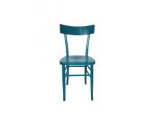 Sedia Milano, Storica e Vintage, in Legno Massello, Vari Colori Disponibili, Ristorante Casa Cucina Sala Interno, 100% Made in Italy, Ordine Minimo 2 Pezzi (Azzurro, Anilina)