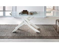 Bontempi Tavolo Artistico 160 allungabile a 200 in Cristallo AntiGraffio