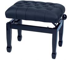 Panchina Deluxe XL nero lucido in ecopelle nera