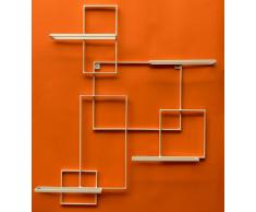 Scaffale vini a parete “White Line” Supporto bottiglie in metallo 90cm Scaffale a parete porta bottiglie