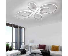 Lampada da Soggiorno a LED da Soffitto Camera Plafoniera Dimmerabile con Telecomando per Sala da Pranzo Lampadari Moderno Design Floreale Pannello in Acrilico da Letto Stanza delle ragazze Luci Decor