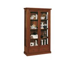 MOBILE LIBRERIA VETRINA ARTE POVERA LEGNO COL.NOCE SALOTTO INGRESSO