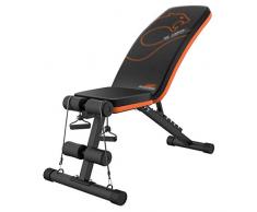 Pieghevole AB Sit Up Banco Banco romana Chair fitness, panca pesi con manubri Sgabello Full Body Workout Panca inclinata Sit Up stuoia del rilievo, nero banco di allenamento regolabile con coulisse