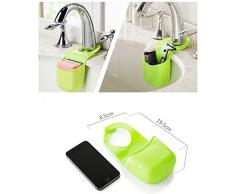 EQLEF® Spugna Storage Box rack carrello Wash Cloth igienici sapone Mensola Organizzatore Cucina Bagno Gadget Sink Shelving Bag