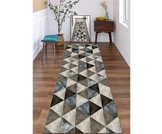 DXZ-Design Tappetino Grigio per corridoio 100 cm 1,5 m 2 m 250 cm 300 cm 4 m 5 m 6 m, Tappetino Antiscivolo per Scale da Cucina, Tappetino Stretto, tappeti Lavabili Antiscivolo (Size : 60x250cm)