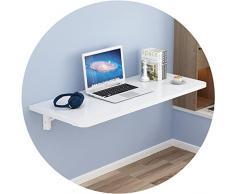 ZWYSL Tavolo Pieghevole a Muro Tavolo da Cucina per Montaggio a Parete Tavolo da Parete a Ribalta per Camera da Letto, Lavanderia, Balcone, Cucina, Bianco (Color : White, Size : 120x30cm)