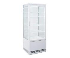 VETRINA REFRIGERATA ESPOSITIVA 4 LATI IN VETRO BIANCA 98 LT cm 42,8x38,6x111h