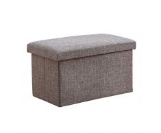 LXESWM Sgabello Contenitore Pieghevole Poggiapiedi Cassapanca Box Giocattolo Panchina Sedile Versatile Salvaspazio (Colore : Gray)