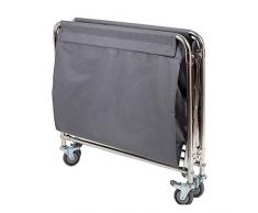 Carrello Portatile Pieghevole, Servizio alberghiero Pratico Carrello portabiancheria Carrello per la cernita della Lavatrice Rullo di Pulizia Durevole Grigio scuroZHFZD