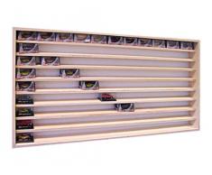 Vetrina (V10) per modellismo in legno di betulla, con 2 vetri di plexiglas, Dimensioni 100 x 55 x 7,5 cm, vetrinetta, bacheca, espositore, collezionismo