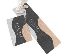 Facai - Set di tappeti da cucina antiscivolo per lavello, motivo geometrico, assorbenti, morbidi (Confezione da 2)