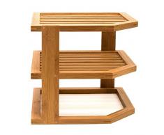 Taylor & Brown® Scaffale in bambù, a 3 ripiani, per angolo cucina come scolapiatti, armadietto per organizzare bagno e scrivania, ottimo come idea salvaspazio