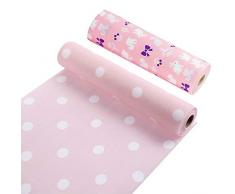 BOROMI rivestimento cassette, Tappetino Antiscivolo per Cassetti, 2 rotoli possono essere tagliati liberamente tappetino da cucina a prova di muffa per guardaroba, armadietto, ripiano (30x500 cm)