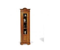 Estea Mobili - VETRINA LEGNO PIOPPO MASSELLO AD ANGOLO 36X36X35 H 197 - 132 - Come foto