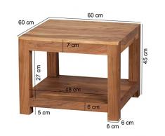 Wohnling in legno massiccio di acacia tavolo, 60 x 45 cm