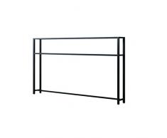 Tavoli per larredamento della casa Consolle In Ferro Molto Stretto, Tavolo Da Ingresso Alto, Tavolino Da Ingresso, Tavolino Dietro Il Divano In Soggiorno , Ripiano Singo(Size:140*15*102CM,Color:Nero)