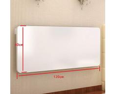 MEIDI Home Tavolo da Pranzo Pieghevole sospeso Tavolo da Pranzo Pieghevole Space Saver Tavolo Pieghevole Convertibile Bianco