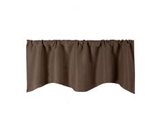 CUSROS Tenda Corta in Tinta Unita con Asta Passante, Tendaggi per Finestre E Tendaggi Home Room Balcone Cucina Finestra Mantovana caffè Taglia Unica