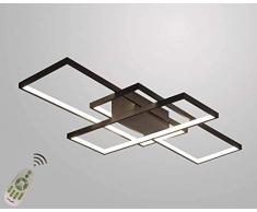 Plafoniera a LED Soggiorno Dimmerabile Soffitto Lamp Moderno Rettangolo Quadrato Designer Lampada a Sospensione con telecomando Cucina acrilica Sala da pranzo Camera da Letto Lampadari