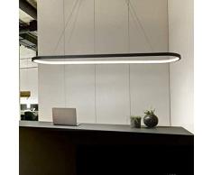 KBEST Lampada a Sospensione Moderno Design LED Lampadario/Lampada a Sospensione in Acrilico e Alluminio Sala da Pranzo,Soggiorno Cucina,Nero