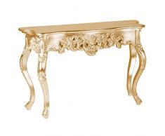 Invicta Interior Elegante Consolle - Venice - in stile barocco - largh: 112cm - oro - tavolo
