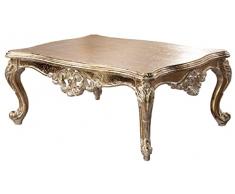 Casa Padrino tavolo da soggiorno barocco di lusso oro antico - Tavolo da salotto rettangolare in stile barocco - Mobili da soggiorno in stile barocco - Mobili di lusso in stile barocco