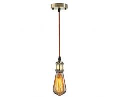 KINGSO E27 Edison Rame Portalampada Luce Del Lampada Lampadario Holder Ombra Lampada a Sospensione Lampada Titolare Accessori Fai da te Con 1M Cable Bronzo