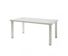 Ideapiu Tavolo da Giardino in Tecnopolimero, Piano a Effetto doghe Fisso da 170X100Pfx75H. Colore: Tortora