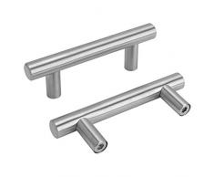 15 Pezzi goldenwarm Maniglie Cucina Maniglie per Mobili Acciaio Inox Maniglie Cassetti Argento -LS201BSS64 Maniglia Armadio Cameretta Maniglie per Mobili Moderni Maniglie Mobile per Bagno Argento 64mm