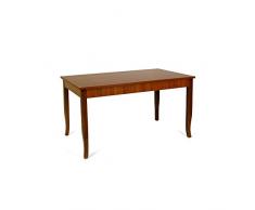 Tavolo da pranzo allungabile interamente in legno cm 90x160/200 noce antico