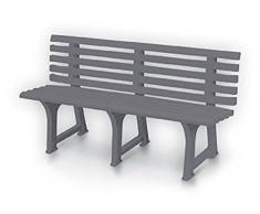 PANCHINA PANCA 3 POSTI IN RESINA ANTRACITE ISOTTA GIARDINO CASA TERRAZZO 005033