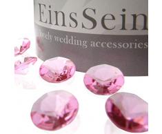 EinsSein 1000x Cristalli di Diamanti Scintillanti Acrilico 12mm Rosa Decorativi Diamante Diamantini Cristallo Acrilico Confetti Brillantini Cuore Decorativo Matrimonio Tavolo Decorazioni tavoli