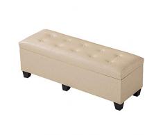 Negozio di Abbigliamento Resto Sgabello | Bagagli Divano a Panca Cuoio Imitazione Storage Box | Cambio di Scarpe Panca Bedroom End Sgabello | Panca Lungo L120 × H40 × W40cm JD11/14