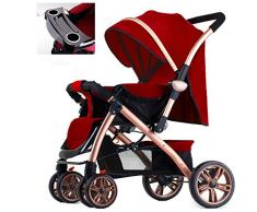 Trolley bambino Bambino Il bambino con la scatola di pranzo staccabile Il carrello del bambino può essere seduto può essere piegato carrello di scossa di scossa (colore opzionale) Passeggino pieghevole per i bambini ( Colore : Rosso )