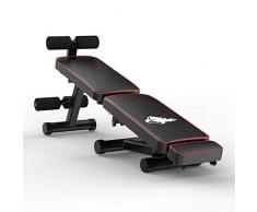 DULPLAY Regolabile Manubrio Panca Multifunzione,utilità Pieghevole Panca Sedia Romana Attrezzatura per Il Fitness per Home,Palestra & Fitness Studio Nero