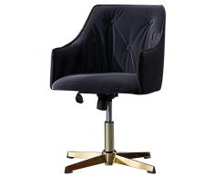 XIaoHESHop Casa Sedia da ufficio Pelle PU Sedia da scrivania, Imbottita Sedia girevole con Schienale a bottoni vintage, Sedia operativa per ufficio, studio, vanità, camera da letto