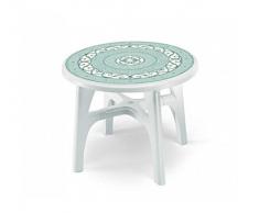 TAVOLO BOSS CONTRACT 95 BIANCO DECO TOP FERRO BATTUTO