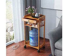 Eeayyygch Carrello da Cucina in Legno di Pino Carrello da Cucina Pieghevole Carrello da Cucina Carrello da Cucina con mensole/cassetto (Colore: B) (Colore : B, Dimensione : Taglia Unica)