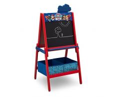 Delta Children Cavalletto con Contenitore, Legno, Rosso/Blu, 55.88x55.88x115.70 cm