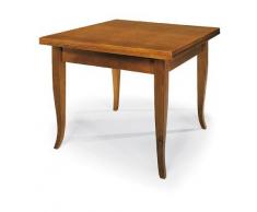 Tavolo Quadrato Noce Allungabile Misure A Scelta (90x90 All.180)