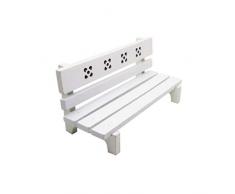 FARUTA Casa delle bambole Funiture Set panca modello sedia miniatura mini panca in legno giocattolo per giardino fata decorazione parco (colore: bianco)