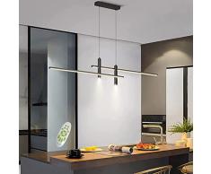 ZJBC-HN Lampadario a Sospensione, 26W Lampada a sospensione a LED Tavolo da Pranzo, Lampadario Cucina Dimmerabile Moderna con Telecomando per Sala da Pranzo Camera da letto Cucina Ufficio (100 cm)