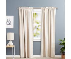Amazon Basics - Tenda Termica Isolante Oscurante con 2 fermatenda, 1 pannello, 135 x 244 cm - Beige