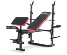 FFitness Panca Pesi Pieghevole Multifunzione Palestra Pettorali con Supporto Bilanciere e Schienale Regolabile