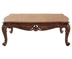 Casa Padrino tavolo da soggiorno barocco di lusso marrone - Tavolino da caffè in legno massello fatto a mano - Mobili soggiorno barocco - Nobile e Magnifico