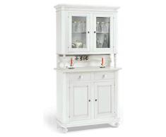 Credenza napoletana vetrina bianca shabby DTL1189