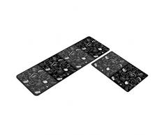 WEICHUAN - Tappeto da cucina antiscivolo, set di 2 tappeti da cucina, assorbente, morbido per lavello, moderno tappeto da pavimento per uisina # 6 (40 x 60 + 40 x 120 cm)