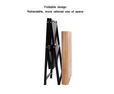 AOLI Carrelli portaoggetti Ripiano portaoggetti, Carrello mobile pieghevole a 3 strati da terra per la cucina domestica Sala da pranzo Auto Scaffale per pentole Caldaia per tè in legno massello